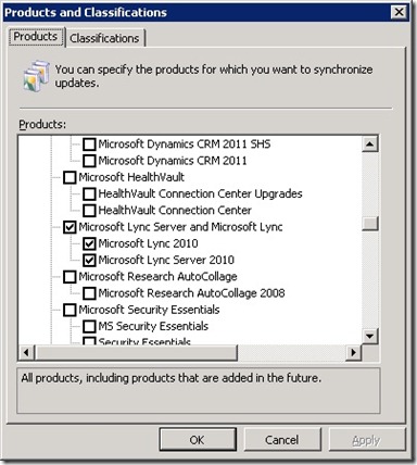 Lync-WSUS