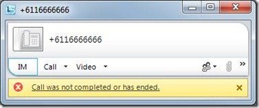 Lync-CallNotCompletedEnded
