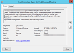 LyncEvent45019-RoutingDocumentErrors